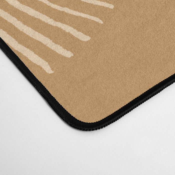 Sun Pattern - Amber Gold Desk Mat Gallery Image 4