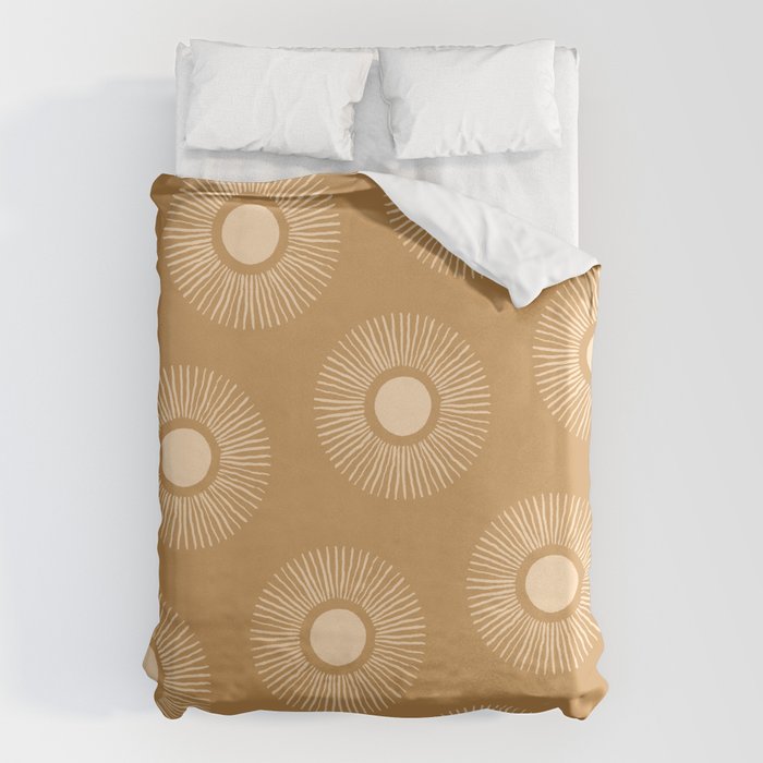 Sun Pattern - Amber Gold Duvet Cover Gallery Image 6