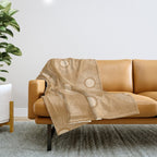 Sun Pattern - Amber Gold Throw Blanket Gallery Image 1