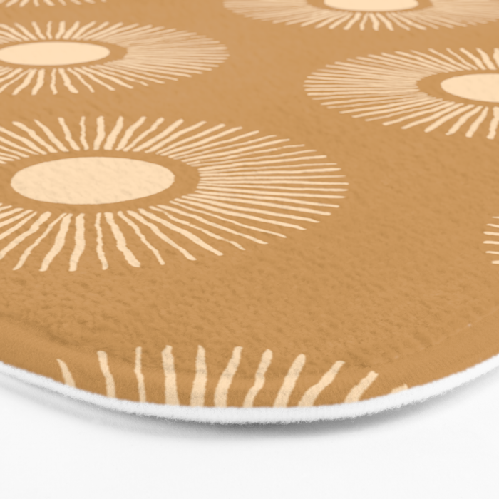 Sun Pattern - Amber Gold Bath Mat Gallery Image 3
