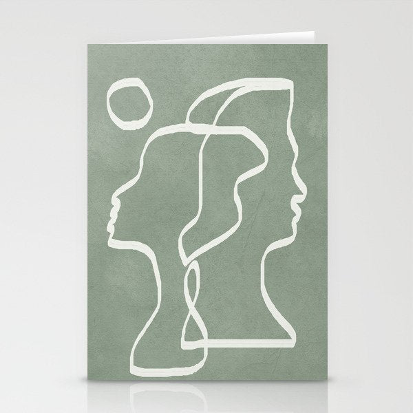 Abstract Faces Stationery Card Gallery Image 2