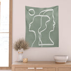 Abstract Faces Wall Tapestry Gallery Image 2