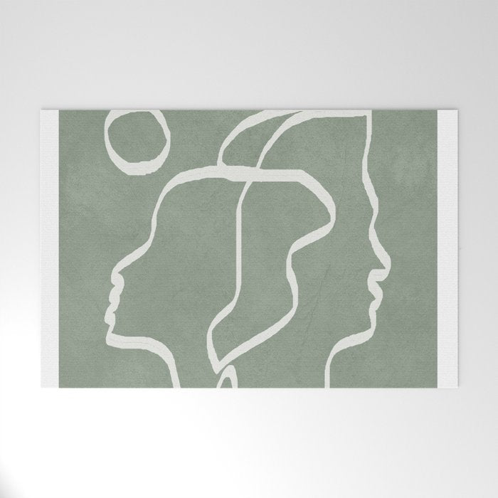 Abstract Faces Welcome Mat Gallery Image 1