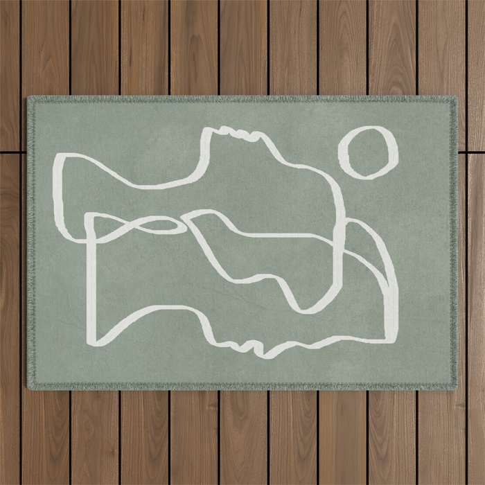 Abstract Faces Outdoor Rug Gallery Image 1
