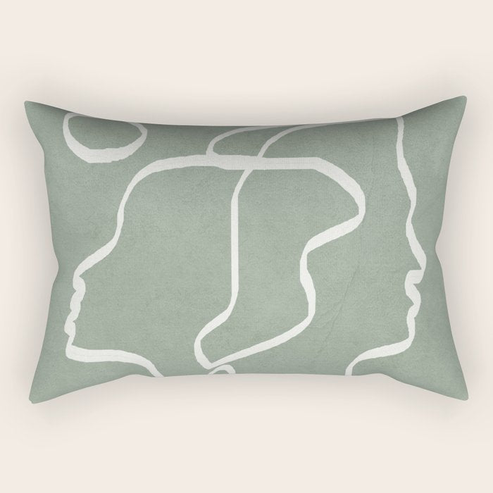 Abstract Faces Rectangular Pillow Gallery Image 2
