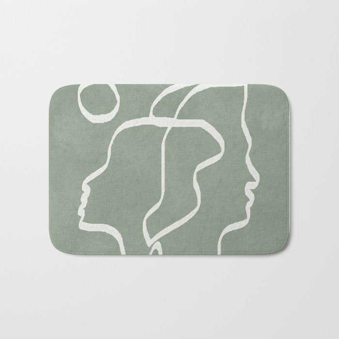 Abstract Faces Bath Mat Gallery Image 1