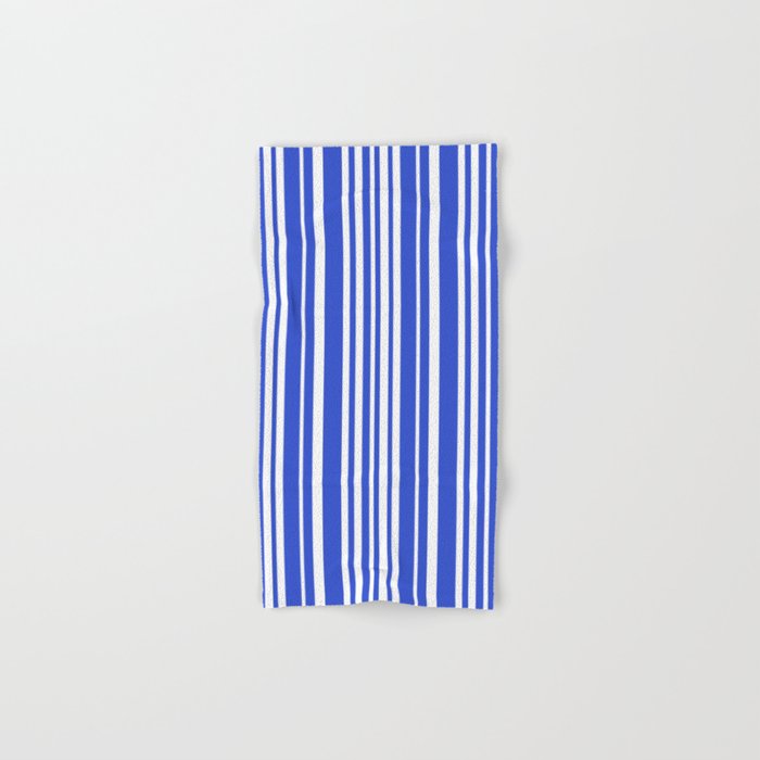 Classic Stripes XXXIV - Bright Blue Bath Towel Gallery Image 1