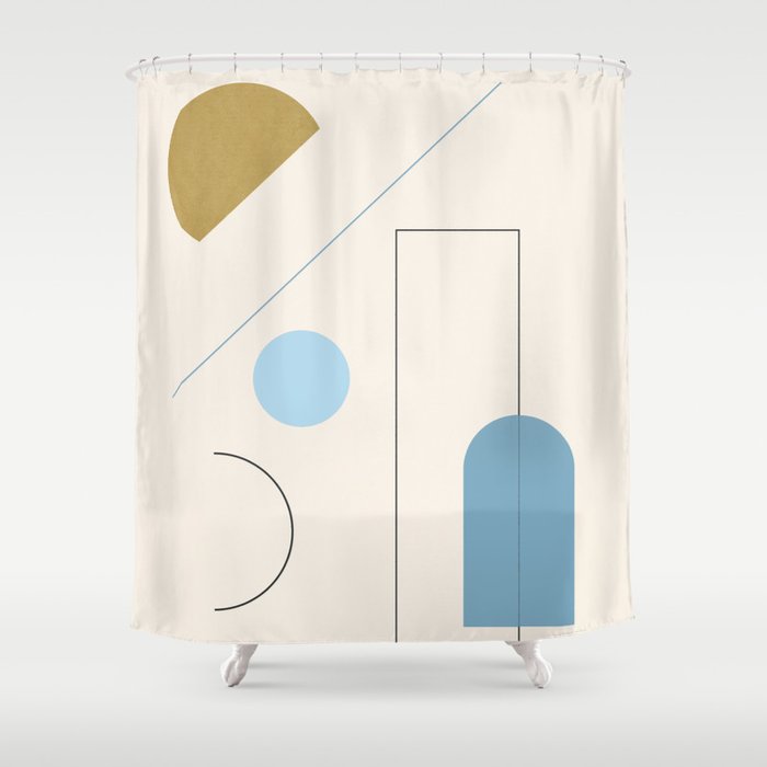 minimal geometric art 3 Shower Curtain Gallery Image 1