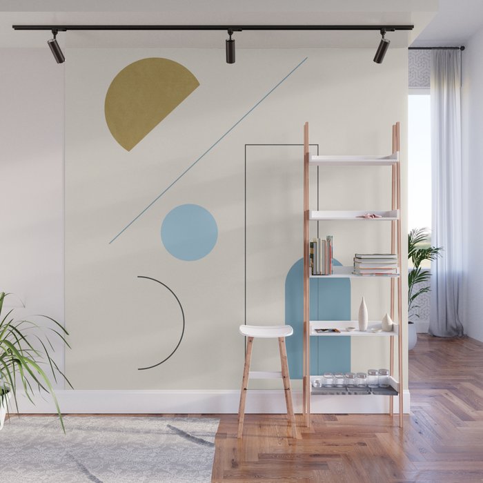 minimal geometric art 3 Wall Mural Gallery Image 1