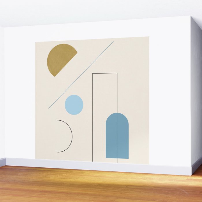 minimal geometric art 3 Wall Mural Gallery Image 2