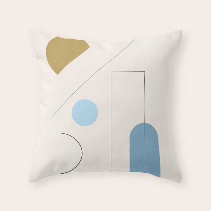 minimal geometric art 3 Throw Pillow Gallery Image 6