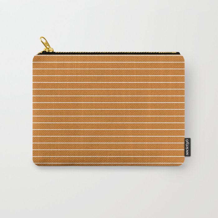 Minimal Arch XXII Bright 70s Orange Modern Geometric Lines Carry All Pouch Gallery Image 1