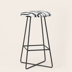 Confusing Lines Black And White Abstract Art Stool Gallery Image 1