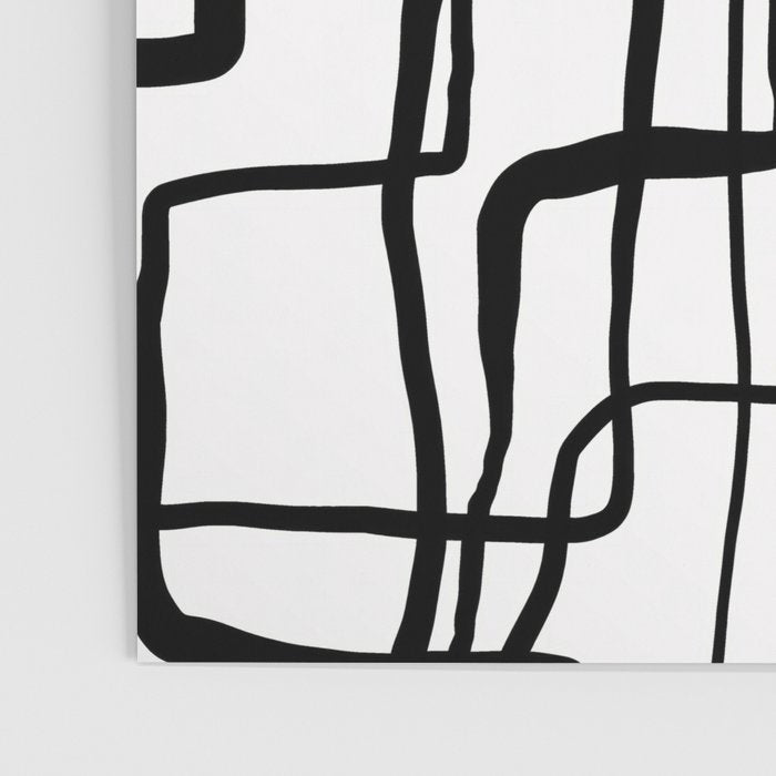 Confusing Lines Black And White Abstract Art Poster Gallery Image 3