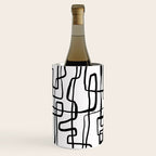 Confusing Lines Black And White Abstract Art Wine Chiller Gallery Image 3