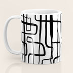 Confusing Lines Black And White Abstract Art Coffee Mug Gallery Image 3