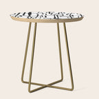 Confusing Lines Black And White Abstract Art Side Table Gallery Image 1