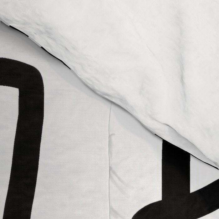 Confusing Lines Black And White Abstract Art Comforter Gallery Image 4