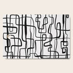 Confusing Lines Black And White Abstract Art Cutting Board Gallery Image 1