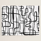 Confusing Lines Black And White Abstract Art Jigsaw Puzzle Gallery Image 1