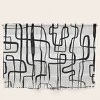 Confusing Lines Black And White Abstract Art Wall Hanging Gallery Image 1