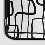 Confusing Lines Black And White Abstract Art Laptop Sleeve Gallery Image 3