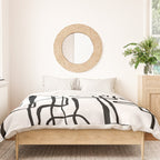 Confusing Lines Black And White Abstract Art Duvet Cover Gallery Image 3