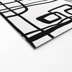 Confusing Lines Black And White Abstract Art Welcome Mat Gallery Image 2