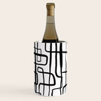 Confusing Lines Black And White Abstract Art Wine Chiller Gallery Image 2