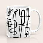Confusing Lines Black And White Abstract Art Coffee Mug Gallery Image 1