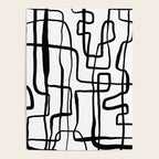 Confusing Lines Black And White Abstract Art Poster Gallery Image 4
