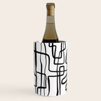 Confusing Lines Black And White Abstract Art Wine Chiller Gallery Image 1