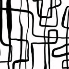 Confusing Lines Black And White Abstract Art Coffee Mug Gallery Image 2