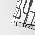 Confusing Lines Black And White Abstract Art Pillow Sham Gallery Image 4