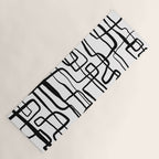 Confusing Lines Black And White Abstract Art Yoga Mat Gallery Image 1