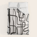 Confusing Lines Black And White Abstract Art Comforter Gallery Image 6