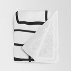 Confusing Lines Black And White Abstract Art Throw Blanket Gallery Image 3