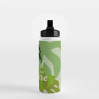 monstera leaf greenery minimal cut outs composition Water Bottle Gallery Image 2