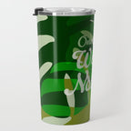 monstera leaf greenery minimal cut outs composition Travel Mug Gallery Image 3