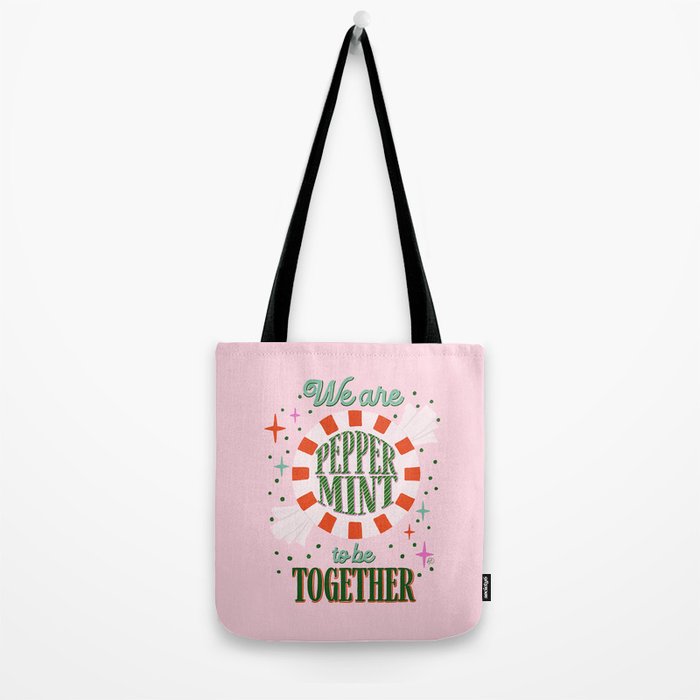 Playful Holiday Peppermint Love Tote Bag Gallery Image 2