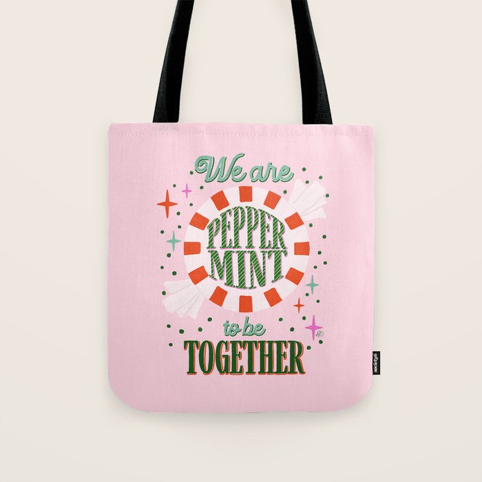 Playful Holiday Peppermint Love Tote Bag Gallery Image 1