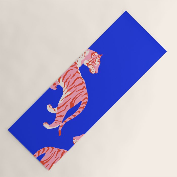 Wildcats on Indigo Blue Yoga Mat Gallery Image 1