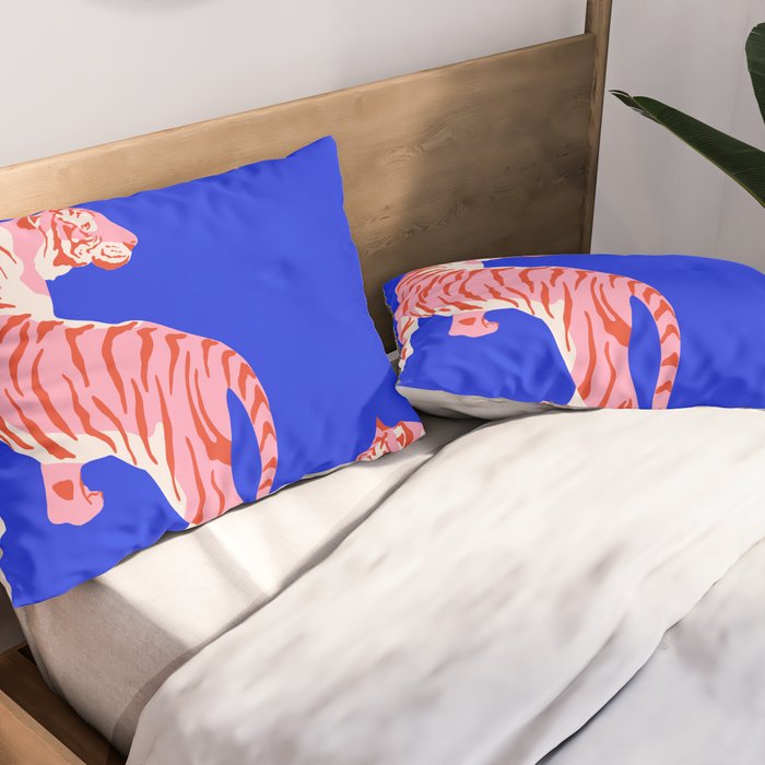 Wildcats on Indigo Blue Pillow Sham Gallery Image 2