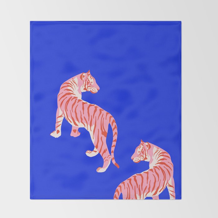 Wildcats on Indigo Blue Throw Blanket Gallery Image 2