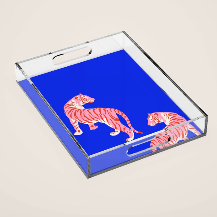 Wildcats on Indigo Blue Acrylic Tray Gallery Image 1