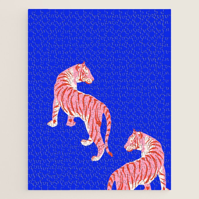 Wildcats on Indigo Blue Jigsaw Puzzle Gallery Image 1