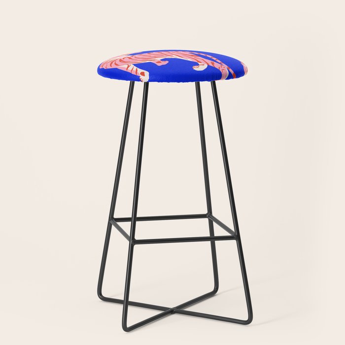Wildcats on Indigo Blue Stool Gallery Image 1