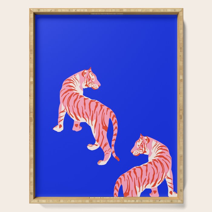 Wildcats on Indigo Blue Serving Tray Gallery Image 1