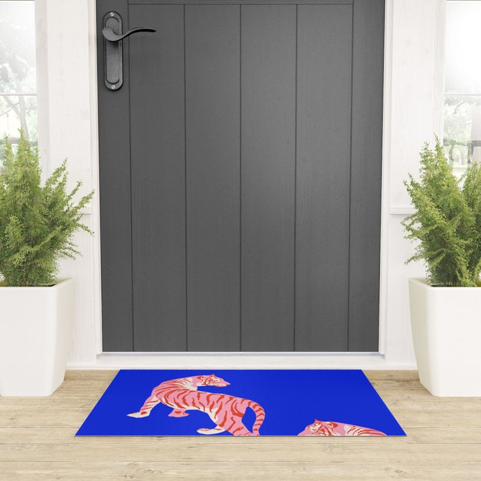 Wildcats on Indigo Blue Welcome Mat Gallery Image 3