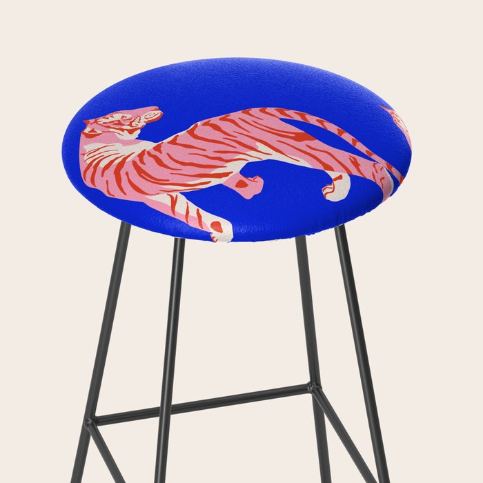Wildcats on Indigo Blue Stool Gallery Image 2